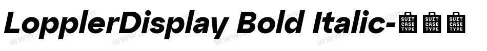 LopplerDisplay Bold Italic字体转换